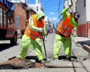 Avanza programa de bacheo y rehabilitación de calles en Chiautempan