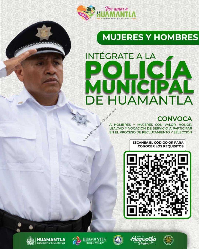 Gobierno de Huamantla lanza convocatoria para integrarse a la Policía Municipal 2025
