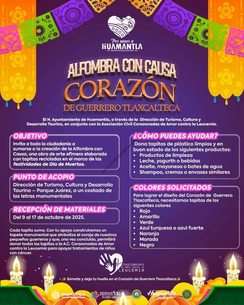 ¡Súmate! Huamantla te necesita para crear la "Alfombra con Causa"