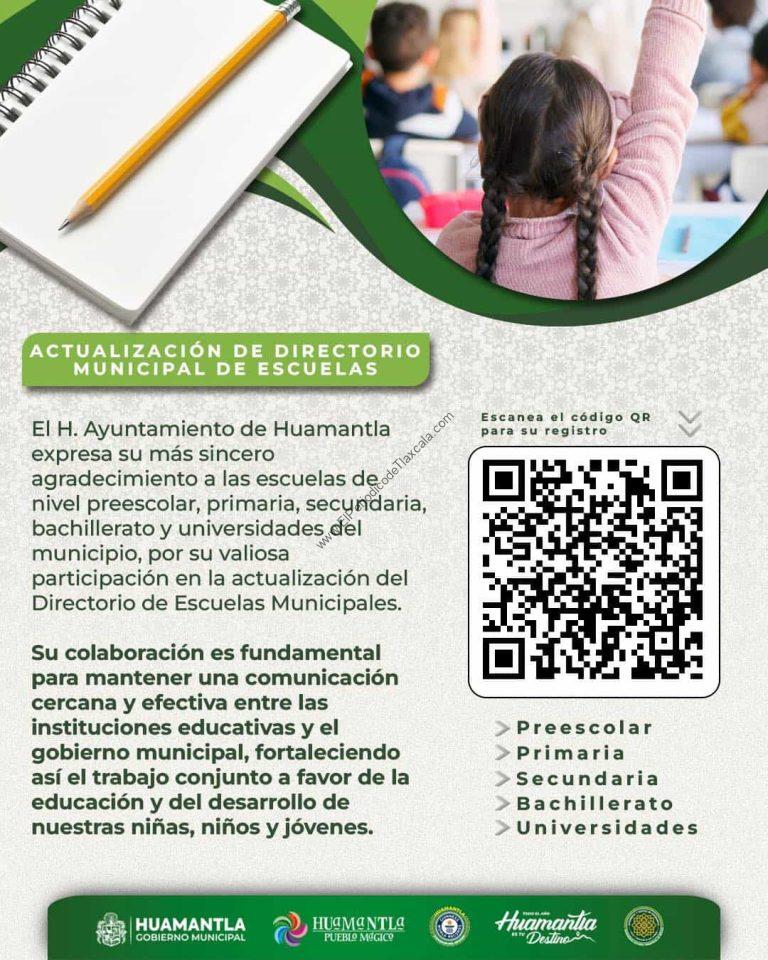 Gobierno de Huamantla realiza censo de instituciones educativas