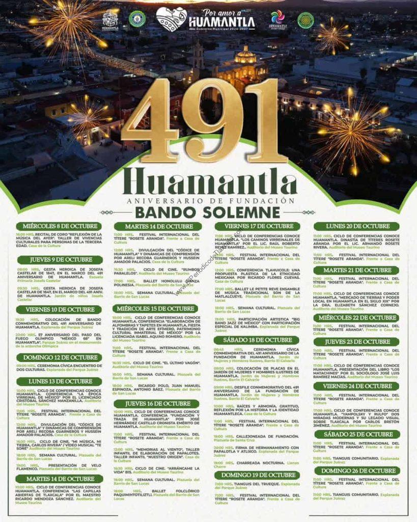 Huamantla celebra 491 años de historia, cultura y tradición