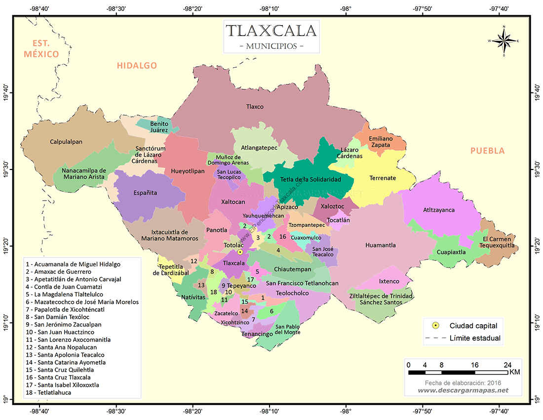 mapa tlaxcala