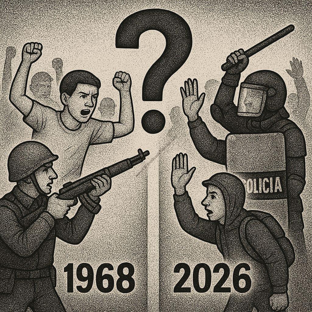 1968 y 2025: El país que no aprende