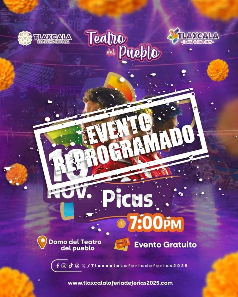 Espectáculo del Teatro del Pueblo en Tlaxcala con evento programado para las 7:00 p.m., gratuito y en el Domo del Teatro del Pueblo, promovido por La Feria de Tlaxcala 2025.