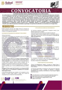 Convocatoria del Sistema Nacional para el Desarrollo de la Familia (SNDIF) en Tlaxcala, México, para participar en proceso de admisión a la Licenciatura en Terapia Física.