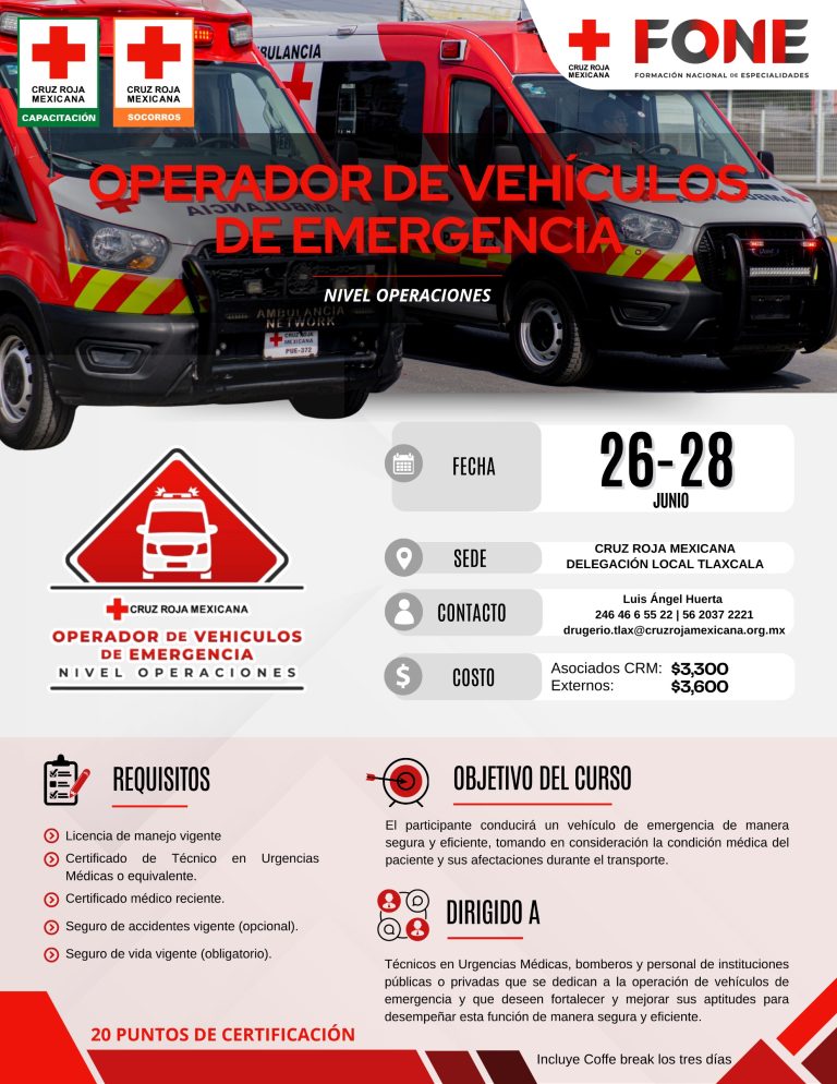 Ambulancias de emergencia y vehículos de respuesta rápida en una estación de servicio, listos para atender emergencias médicas y accidentes en Tlaxcala, México.