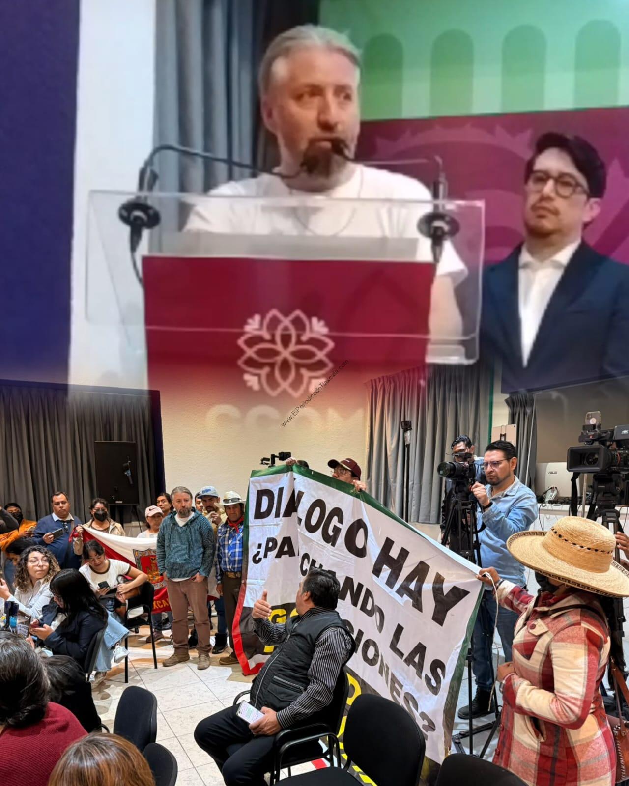 Campesinos de Tlaxcala reclaman falta de soluciones al campo ante Antonio Martínez Velázquez